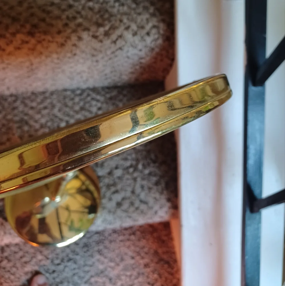Vintage Brass Makeup Magnifying Mirror